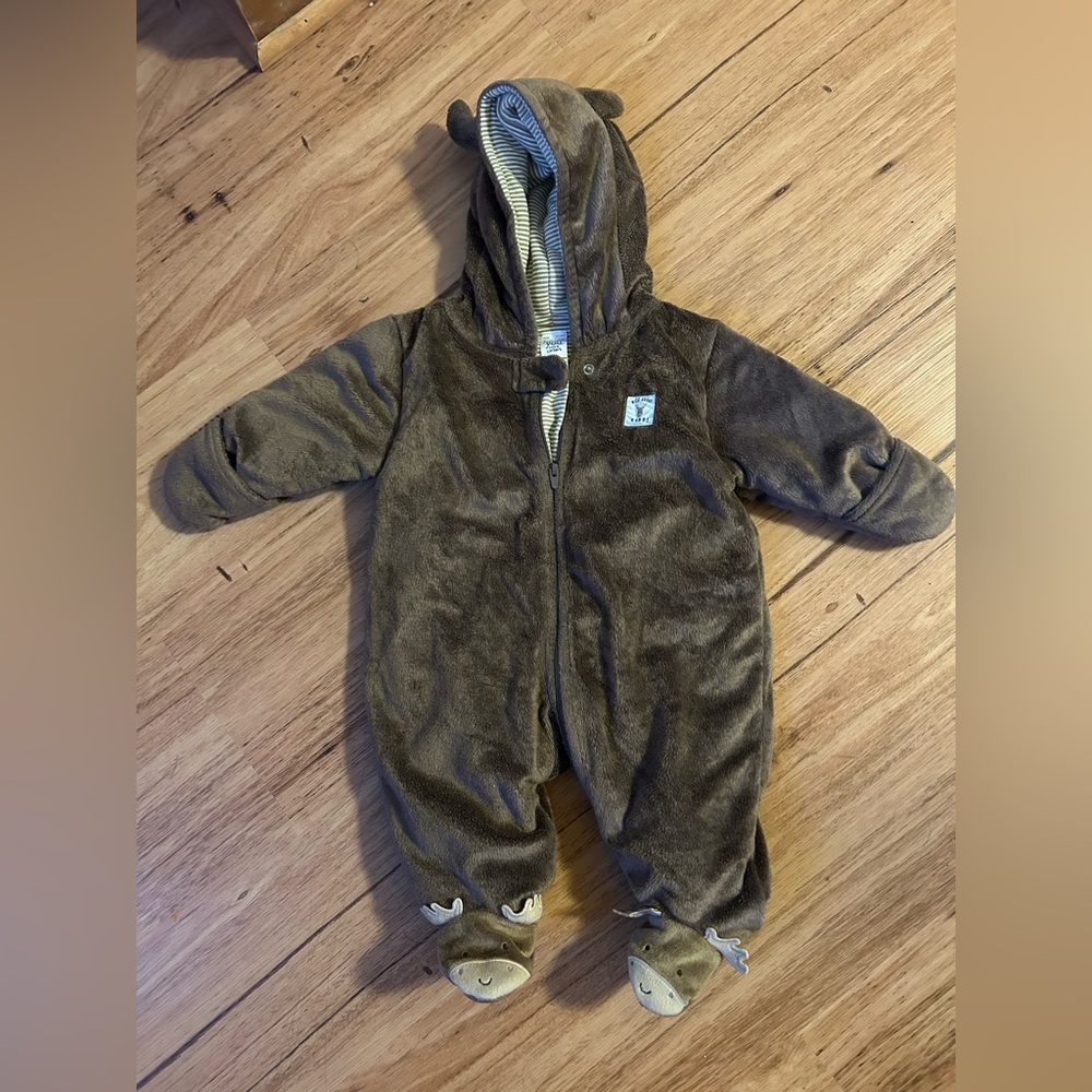Carter’s Brown Fleece Baby Bunting 3 month